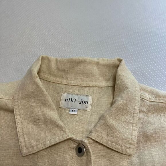 Niki Jon Linen Jacket Size Small - Picture 2 of 9